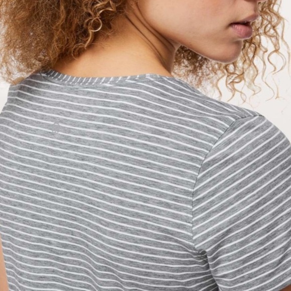 Lululemon Love Crew III Grey Gray White Small - Picture 2 of 6